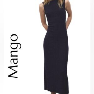 Mango Textured Sleeveless Maxi Dress (Size Medium)NWT